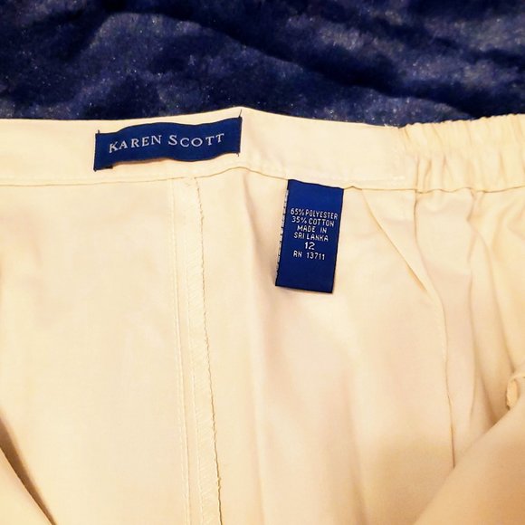 Vintage Karen Scott Light Kaki Skort Size 12 NWT - Picture 4 of 7